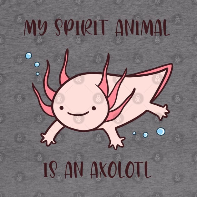 Cute Axolotl Spirit Animal by hotzelda